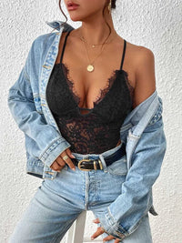 Perfee Crisscross Lace Spaghetti Strap Bodysuit 100100372071398 26 Affordable Fashion Under $100 Jerry's Apparel 