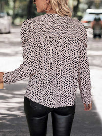 Perfee Printed Round Neck Puff Sleeve Blouse 100101067544830 30 Affordable Fashion Under $100 Jerry's Apparel 