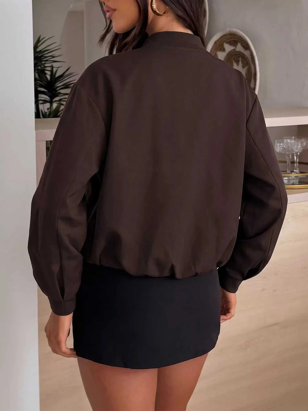 Zip Up Dropped Shoulder Jacket 100100620143952 50 Affordable Fashion Under $100 Jerry's Apparel 