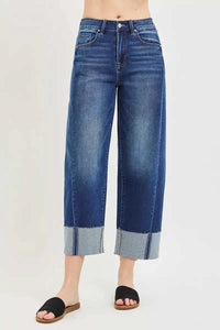 RISEN Full Size Slouchy Crop Barrel Cuffed Jeans Plus Size 100100223962883 64 Affordable Fashion Under $100 Jerry's Apparel 