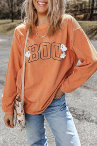 BOO Round Neck Long Sleeve Sweatshirt 100100076801036 43 Affordable Fashion Under $100 Jerry's Apparel 