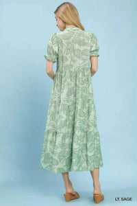 Umgee Paisley Print Tiered Midi Dress 100100646651075 64 Affordable Fashion Under $100 Jerry's Apparel 