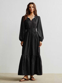 Polka Dot Long Sleeve Maxi Dress 100100228731995 49 Gifts for Her Jerry's Apparel 