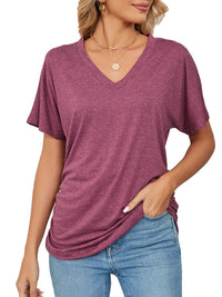 Casual V-Neck Short Sleeve T-Shirt 100100579648227 22 Affordable Fashion Under $100 Jerry's Apparel 