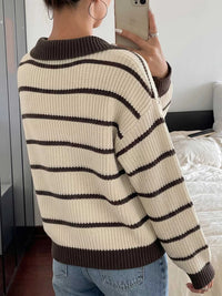 Striped Knit Polo Sweater 100100473191463 39 Affordable Fashion Under $100 Jerry's Apparel 