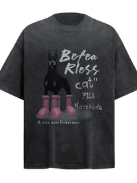 Men's Dog Short Sleeve Oversized T-Shirt