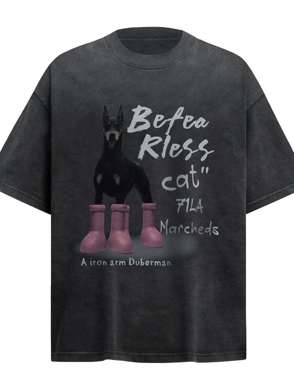 Men's Dog Short Sleeve Oversized T-Shirt