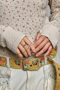 POL Ribbed Knit Floral Crew Neck Long Sleeve Top 100100134051906 62 Affordable Fashion Under $100 Jerry's Apparel 