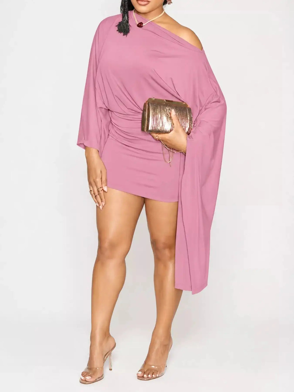 One-Shoulder Draped Bodycon Mini Dress 101001811260521 32 Affordable Fashion Under $100 Jerry's Apparel 
