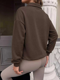 Polo Collar Dropped Shoulder Sweatshirt 101001441301221 39 Affordable Fashion Under $100 Jerry's Apparel 