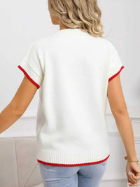 Valentine's Day Heart Graphic Short Sleeve Sweater 100100427412577 40 Affordable Fashion Under $100 Jerry's Apparel 