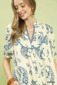 Umgee Mix Paisley Scallop Trim Dress 100100865561978 55 Affordable Fashion Under $100 Jerry's Apparel 