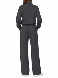 Half-Zip Sweatshirt and Wide-Leg Pants Set 101001840100593 40 Affordable Fashion Under $100 Jerry's Apparel 