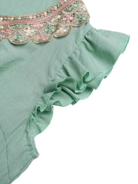 Tie Neck Ruffle Sleeve Maxi Dress 100100626319052 44 Affordable Fashion Under $100 Jerry's Apparel 