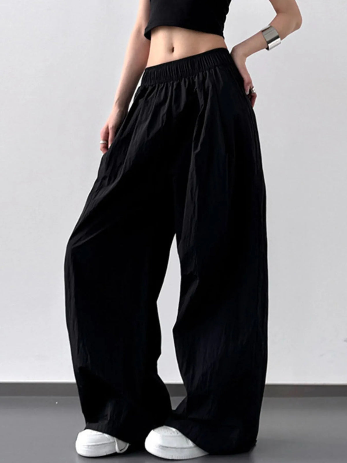 Wide Leg Elastic Waist Pants