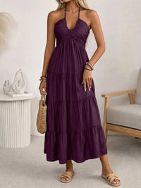 Halter Neck Tiered Midi Dress 100100171264186 44 Affordable Fashion Under $100 Jerry's Apparel 