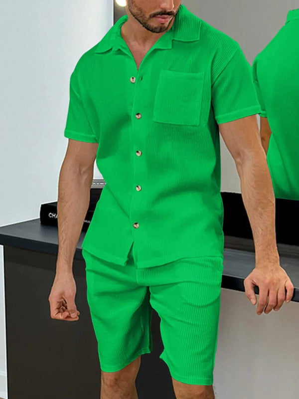 Men's Full Size Button Up Top and Shorts Set Plus Size 100400621550202 46 Affordable Fashion Under $100 Jerry's Apparel 