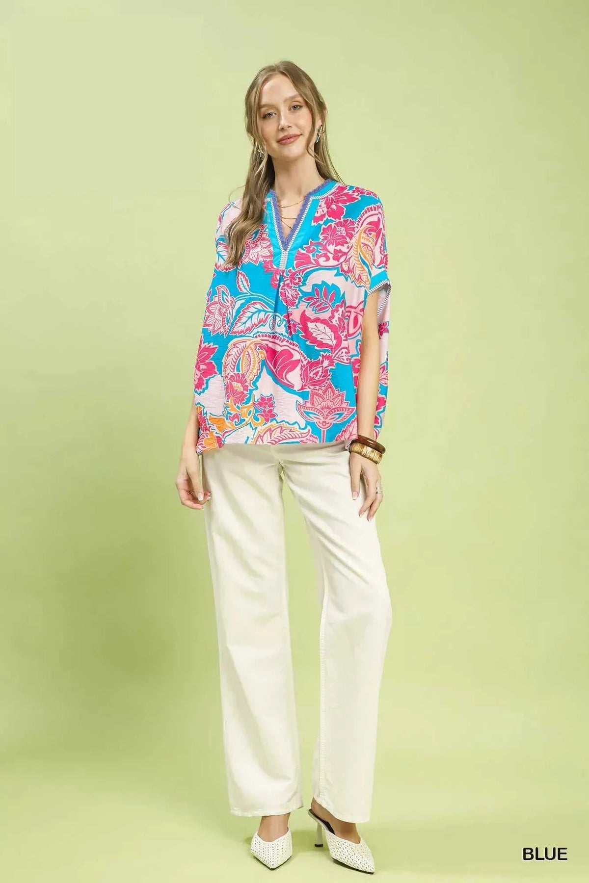 Umgee Abstract Print Oversized Top 100100141541589 47 Affordable Fashion Under $100 Jerry's Apparel 
