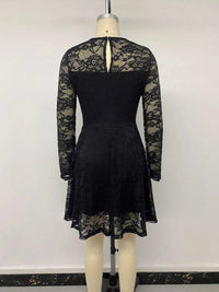 Elegant Lace Long Sleeve Mini Dress 100100416267277 48 Affordable Fashion Under $100 Jerry's Apparel 