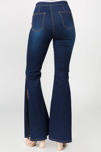 American Bazi Side Slit Flare Jeans