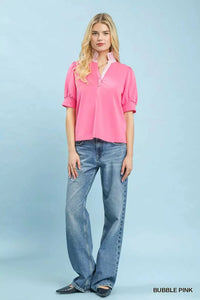 Umgee Striped Collar Popover Top 100100646281694 45 Affordable Fashion Under $100 Jerry's Apparel 