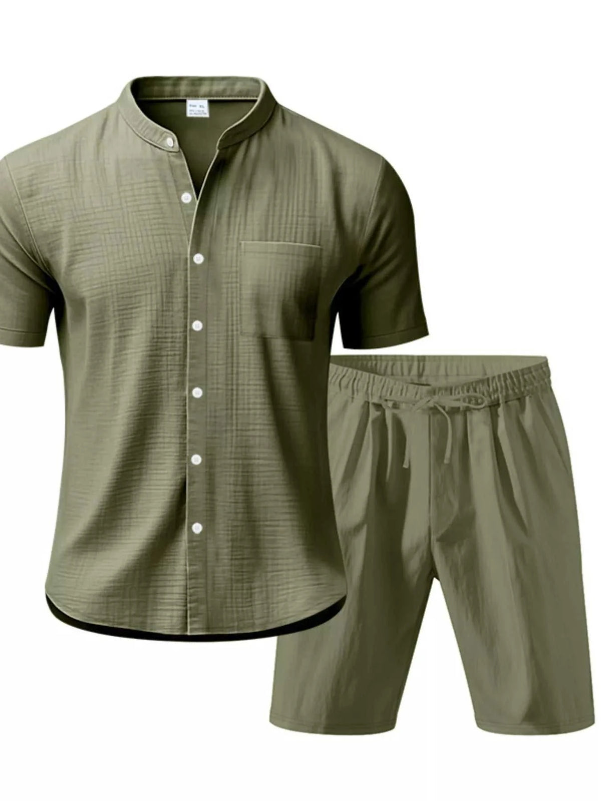 Men's Full Size Casual Short Sleeve Shirt and Shorts Set Plus Size 100400356286566 44 Affordable Fashion Under $100 Jerry's Apparel 