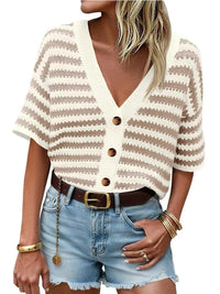 Striped Button Up Cardigan 100100464003213 48 Affordable Fashion Under $100 Jerry's Apparel 