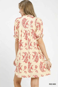 Umgee Mix Paisley Scallop Trim Dress 100100208011948 55 Affordable Fashion Under $100 Jerry's Apparel 