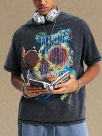 Men's Graphic Round Neck Half Sleeve T-Shirt