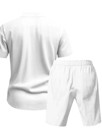 Men's Full Size Casual Short Sleeve Shirt and Shorts Set Plus Size 100400356286566 44 Affordable Fashion Under $100 Jerry's Apparel 
