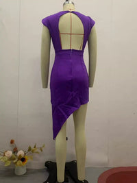 Full Size Elegant Asymmetrical Backless Pleated Dress Plus Size 101001993790464 70 Affordable Fashion Under $100 Jerry's Apparel 