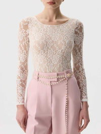 Lace Round Neck Long Sleeve Top 100100846416323 30 Affordable Fashion Under $100 Jerry's Apparel 