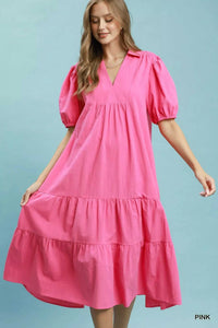 Umgee Solid Tiered Midi Dress 100100504131233 60 Affordable Fashion Under $100 Jerry's Apparel 
