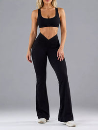 Seamless Scoop Neck Active Jumpsuit with Flared Leg Design 101006359860256 23 Affordable Fashion Under $100 Jerry's Apparel 