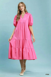 Umgee Solid Tiered Midi Dress 100100504131233 60 Affordable Fashion Under $100 Jerry's Apparel 