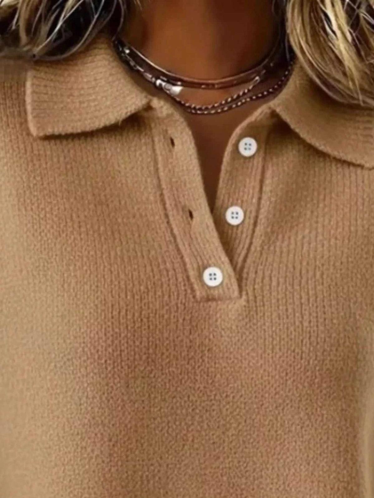 Full Size Button Detail Dropped Shoulder Sweater Plus Size 101002359418175 39 Affordable Fashion Under $100 Jerry's Apparel 