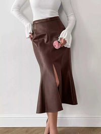 Slit Mermaid Midi Skirt 100100884632830 49 Affordable Fashion Under $100 Jerry's Apparel 