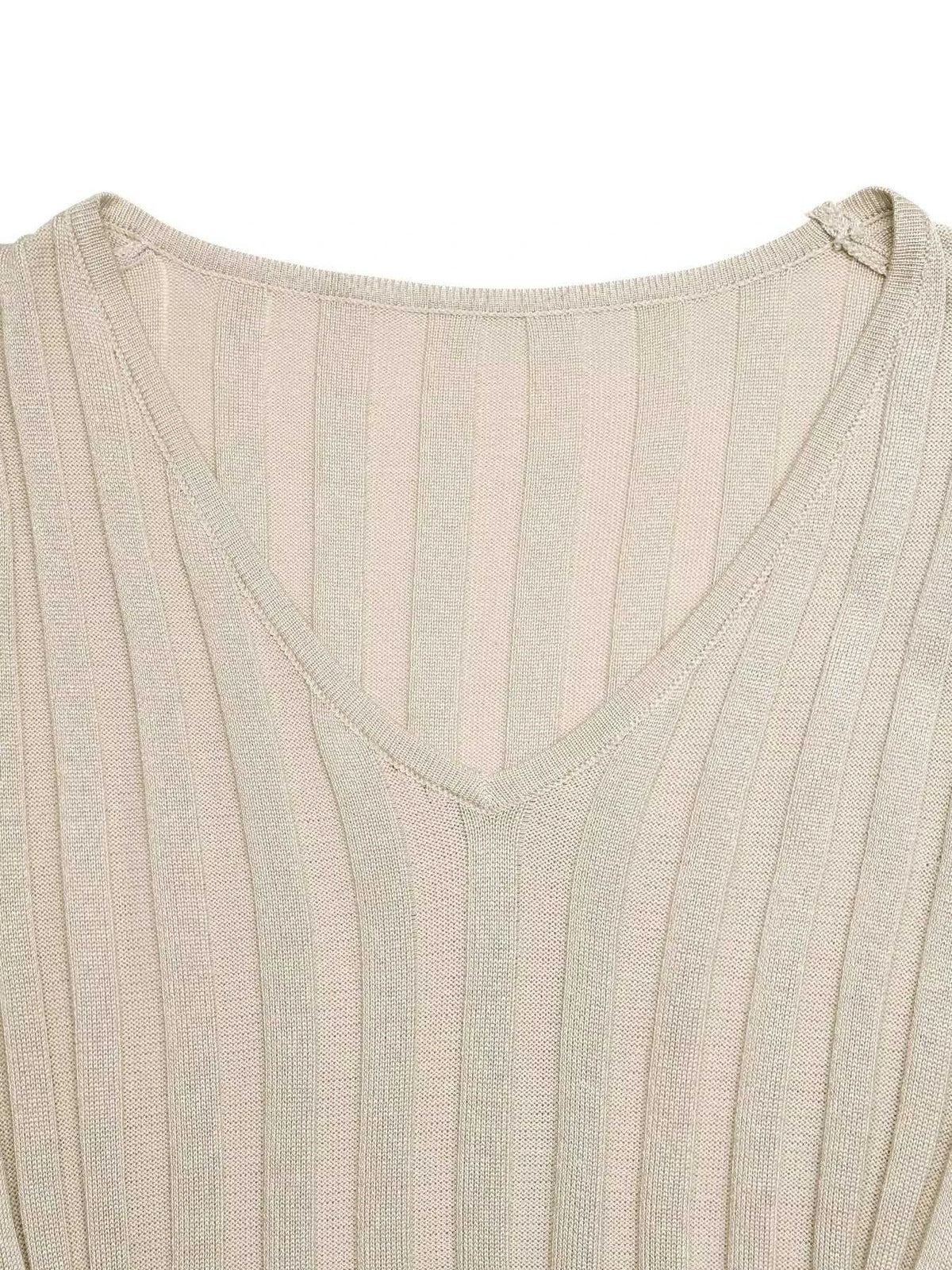 Ribbed Knit V-Neck Long Sleeve Maxi Dress 100100845770828 53 Women's Dresses Jerry's Apparel 