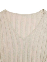 Ribbed Knit V-Neck Long Sleeve Maxi Dress 100100845770828 53 Women's Dresses Jerry's Apparel 