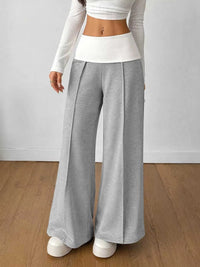 High-Waisted Wide-Leg Contrast Pants 100100682095947 36 Affordable Fashion Under $100 Jerry's Apparel 