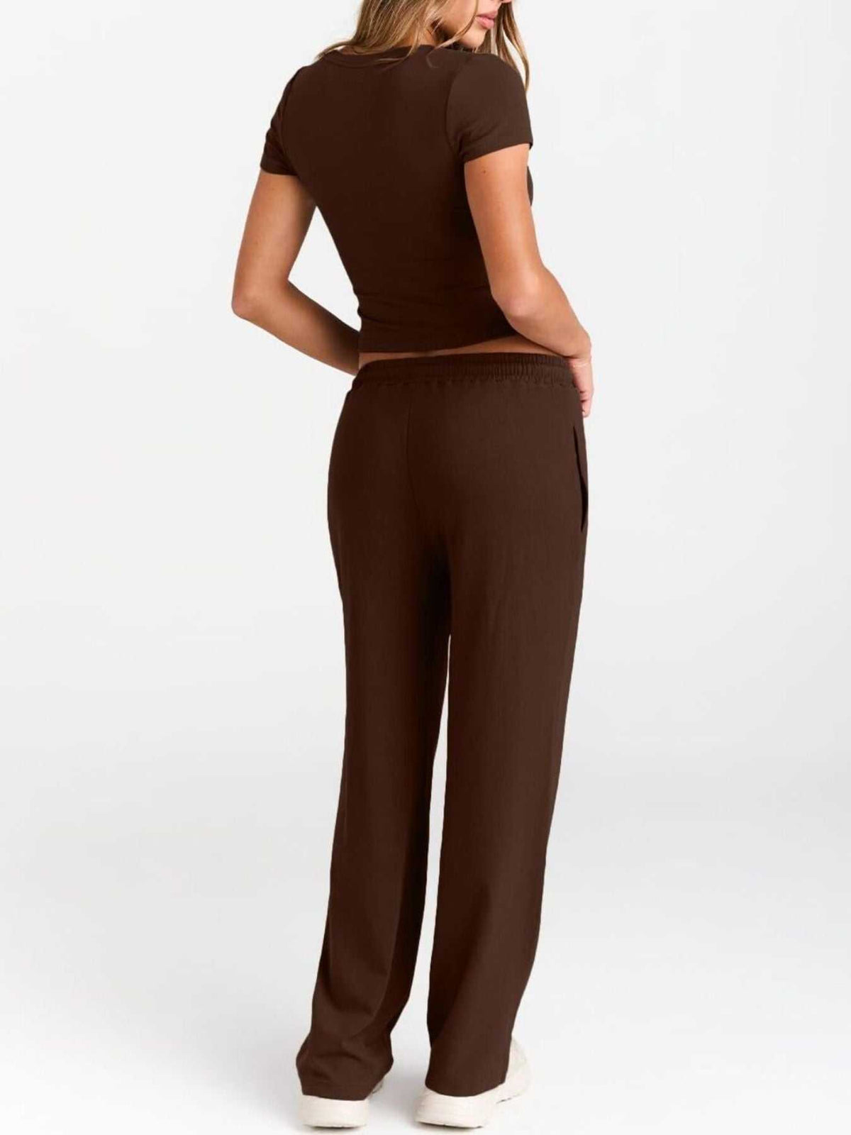 Round Neck Short Sleeve Tee and Pants Set 100100270766561 43 Affordable Fashion Under $100 Jerry's Apparel 