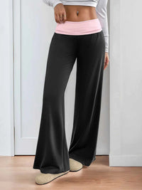 Contrast Waistband Wide Leg Pants 100100919641935 32 Affordable Fashion Under $100 Jerry's Apparel 