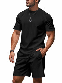 Men's Full Size Casual Striped Top and Shorts Set Plus Size 100400568801852 33 Affordable Fashion Under $100 Jerry's Apparel 