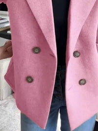 Full Size Knitted Sleeve Wool Blend Double-Breasted Blazer Plus Size 100100695520527 42 Affordable Fashion Under $100 Jerry's Apparel 