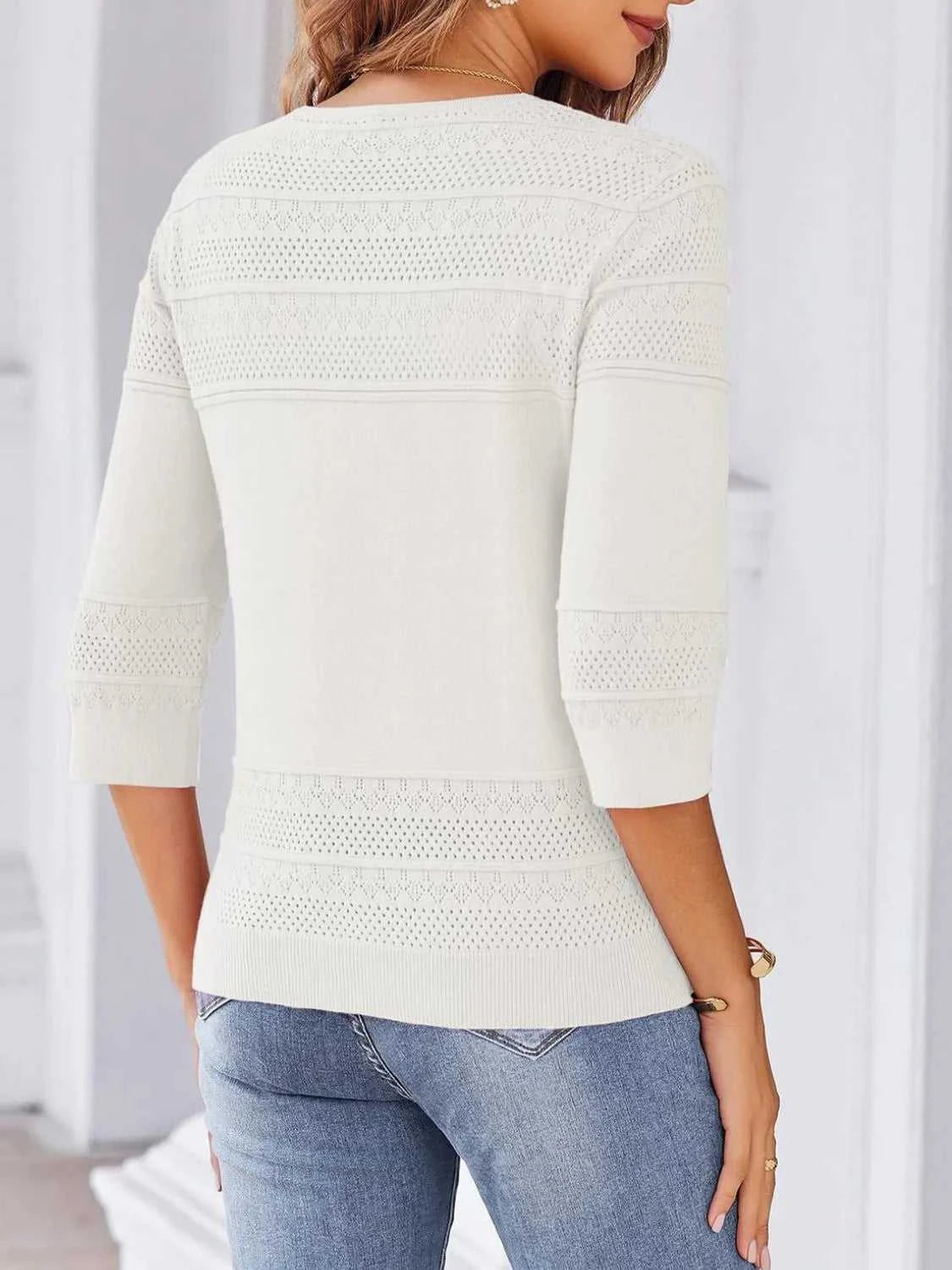 Button Up 3/4 Sleeve Cardigan 100100159971784 37 Affordable Fashion Under $100 Jerry's Apparel 