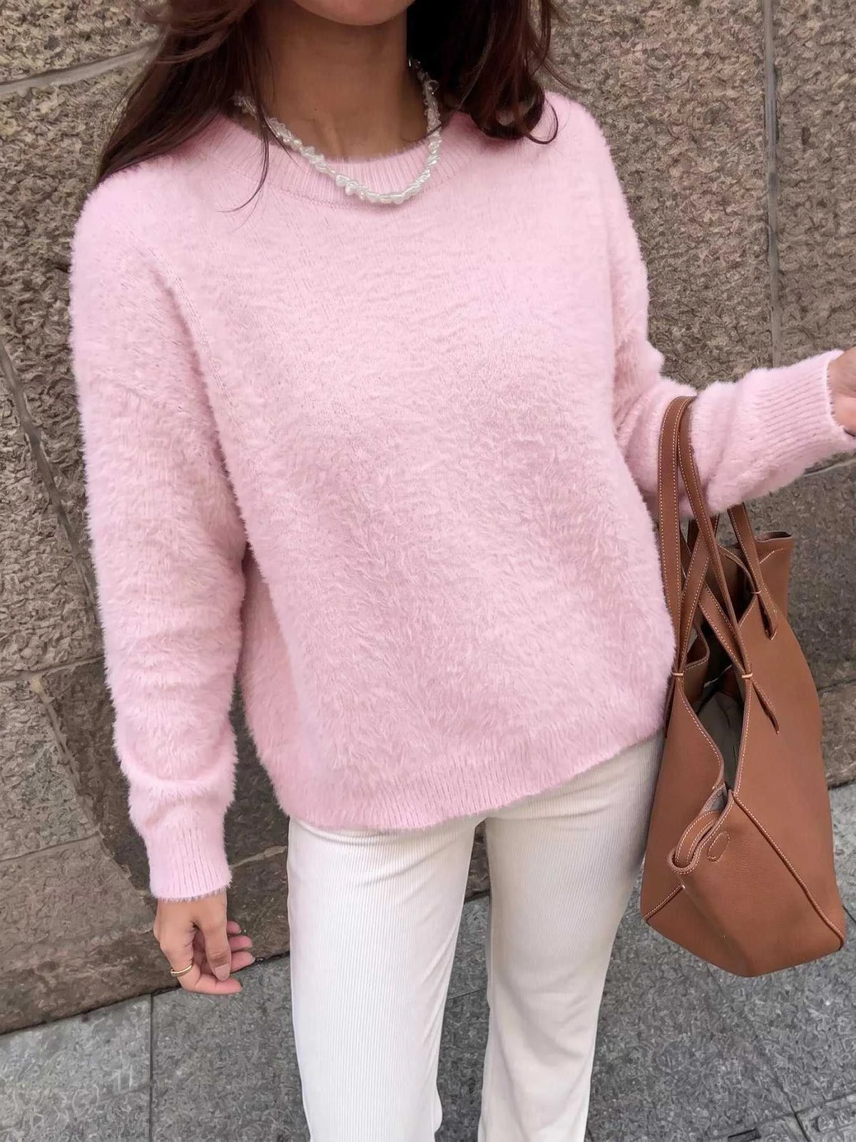 Fluffy Long Sleeve Sweater 100100745858780 41 Affordable Fashion Under $100 Jerry's Apparel 