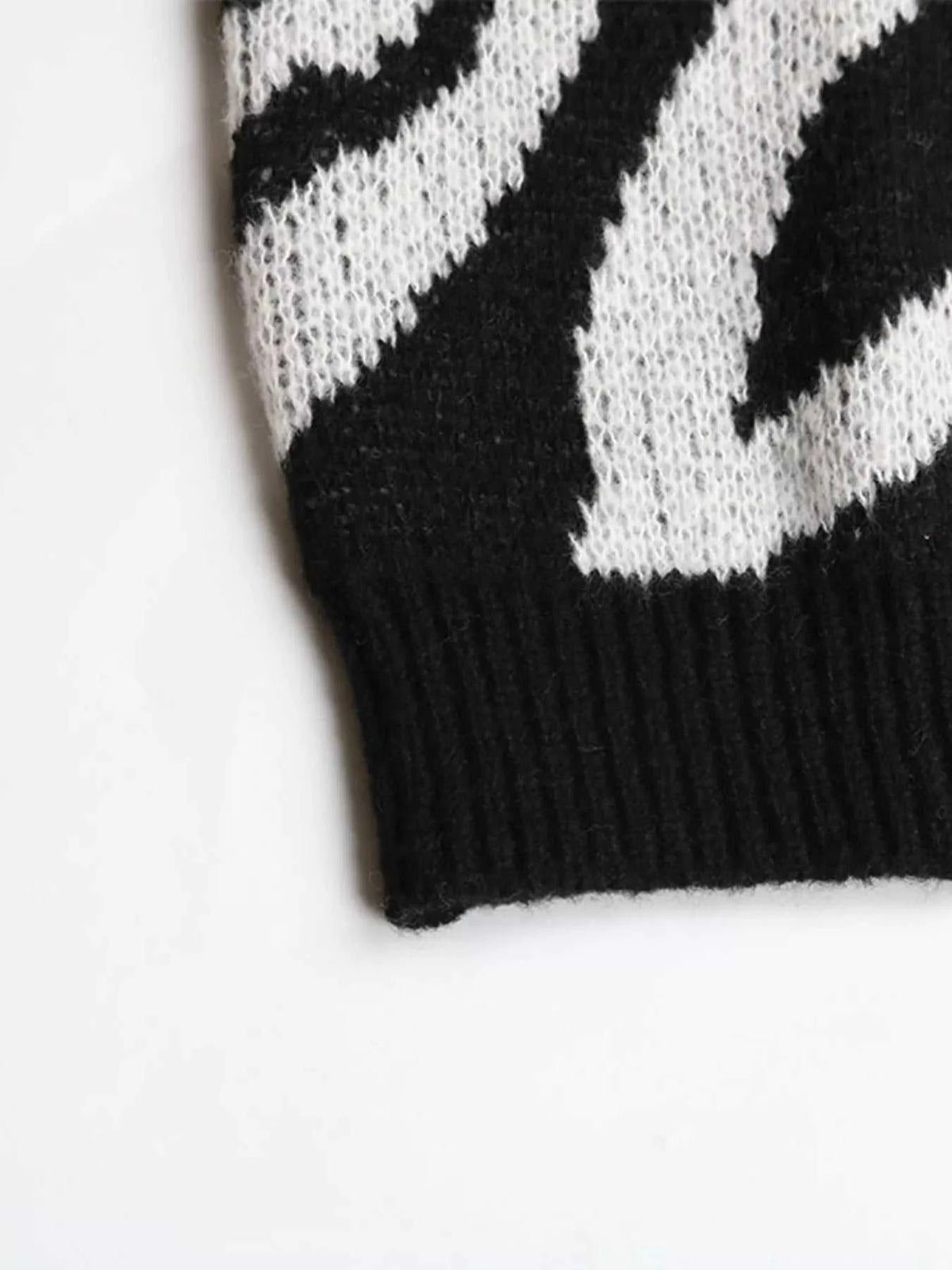 Zebra Print Relaxed Fit Pullover Sweater 100100918358486 33 Affordable Fashion Under $100 Jerry's Apparel 
