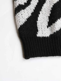 Zebra Print Relaxed Fit Pullover Sweater 100100918358486 33 Affordable Fashion Under $100 Jerry's Apparel 