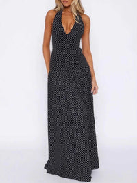 Polka Dot Halter Neck Maxi Dress 100100512447789 43 Affordable Fashion Under $100 Jerry's Apparel 