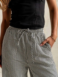 Gingham Print Wide Leg Casual Pants 100100684069548 30 Affordable Fashion Under $100 Jerry's Apparel 